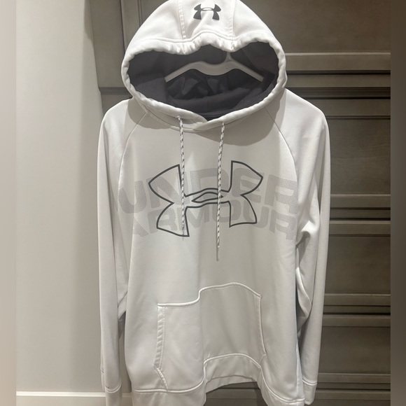 Under Armour White and Gray Hoodie - Picture 1 of 3